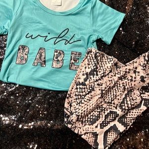 Wild Babe Snakeskin Bell Bottom Outfit Little Girls